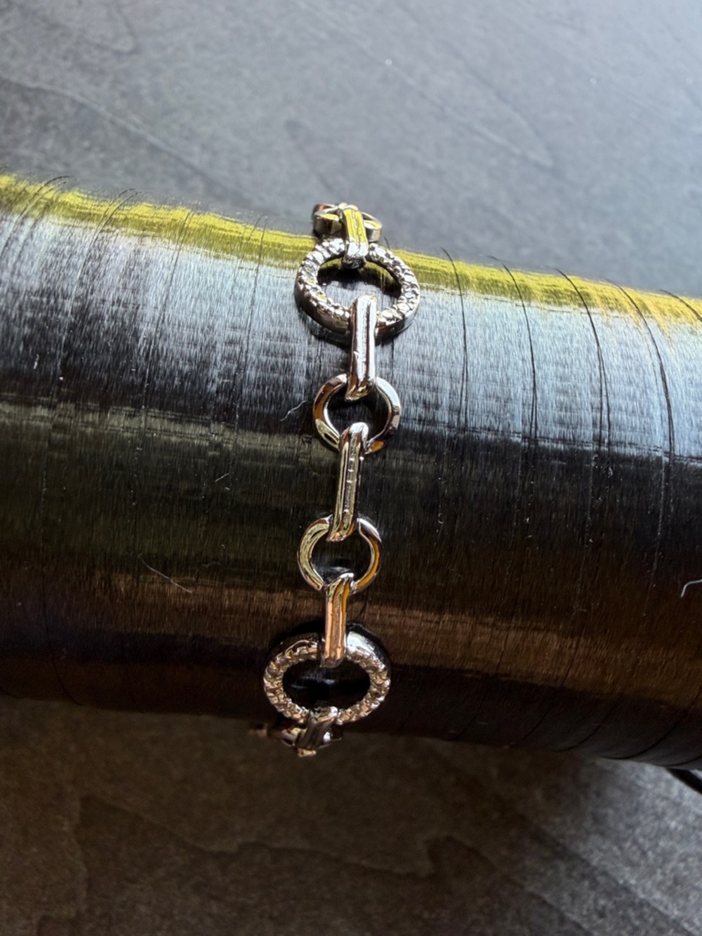 925 Silver tennis bracelet with circle links